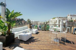rooftop bar in malaga alcazaba views
