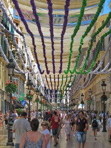 Daytime decorations at la feria de malaga 2022