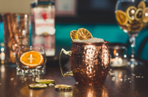 cool cocktail at rooftop bar in malaga