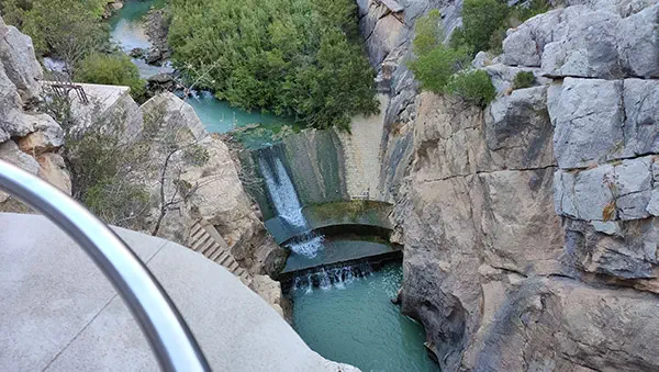 Views of the old hydroelectric dam from the Caminito del Rey